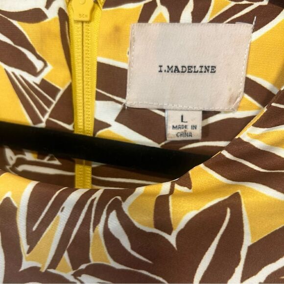 I.Madeline Yellow Floral Print Nursing Top, Breastfeeding Shirt, Size Large - Picture 3 of 8